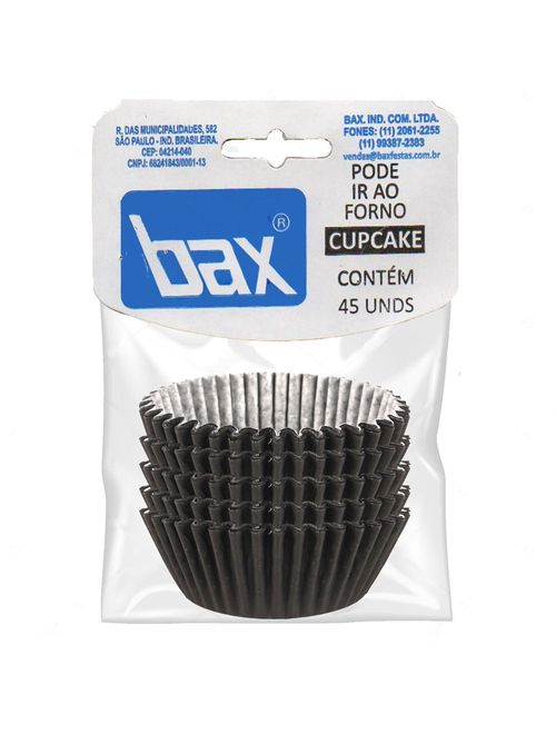 Forminha Cupcake Preta c/45 - Bax