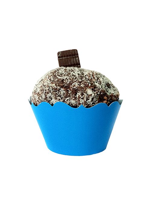 Mini Porta Cupcake Liso Azul Ref.K114 c/12 - Kid Art