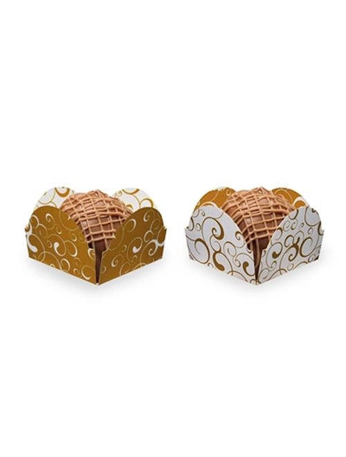 Forminha p/ Doces Arabesco Ouro c/50 - Kid Art