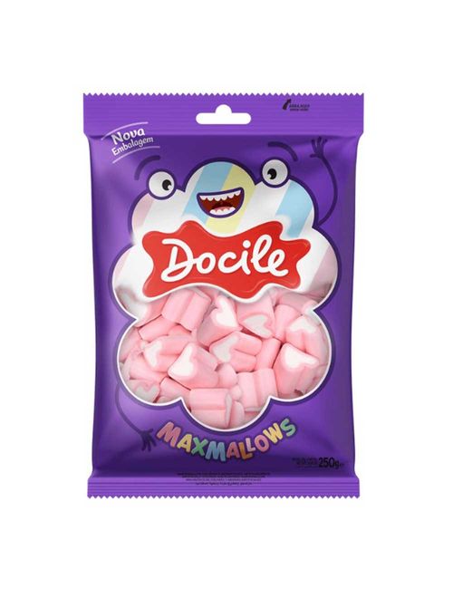 Marshmallow Coração Morango 250g - Docile