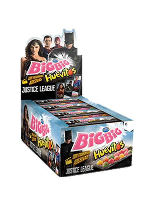 Chiclete Big Big Huevitos Liga Justiça 300g c/12 - Arcor