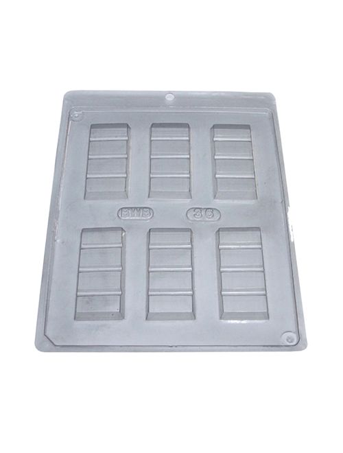 Forma PVC Tablete Médio c/6 Cavidades Ref.36 - BWB
