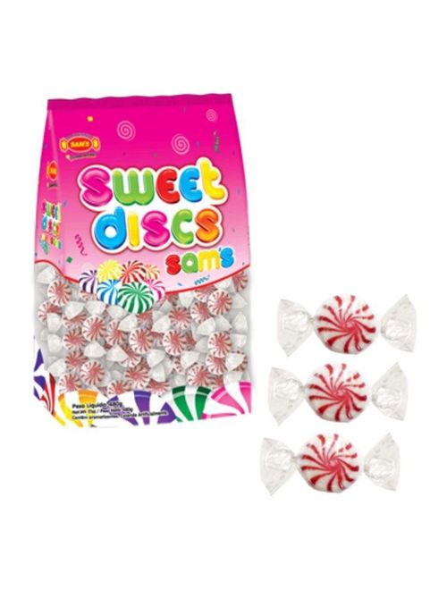 Bala Sweet Discs Sams Vermelho Morango 480g - Sams