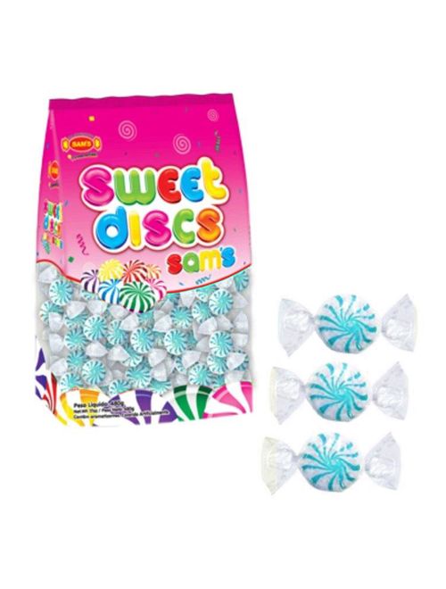 Bala Sweet Discs Sams Azul Framboesa 480g - Sams