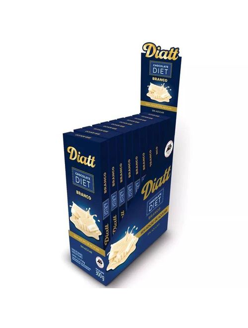 Tablete de Chocolate Branco Diet 25g c/12 - Diatt