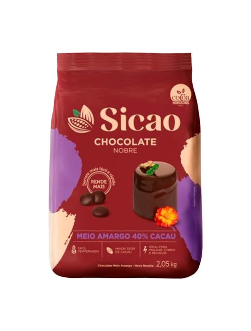 Gotas de Chocolate Meio Amargo Gold 2,05kg - Sicao