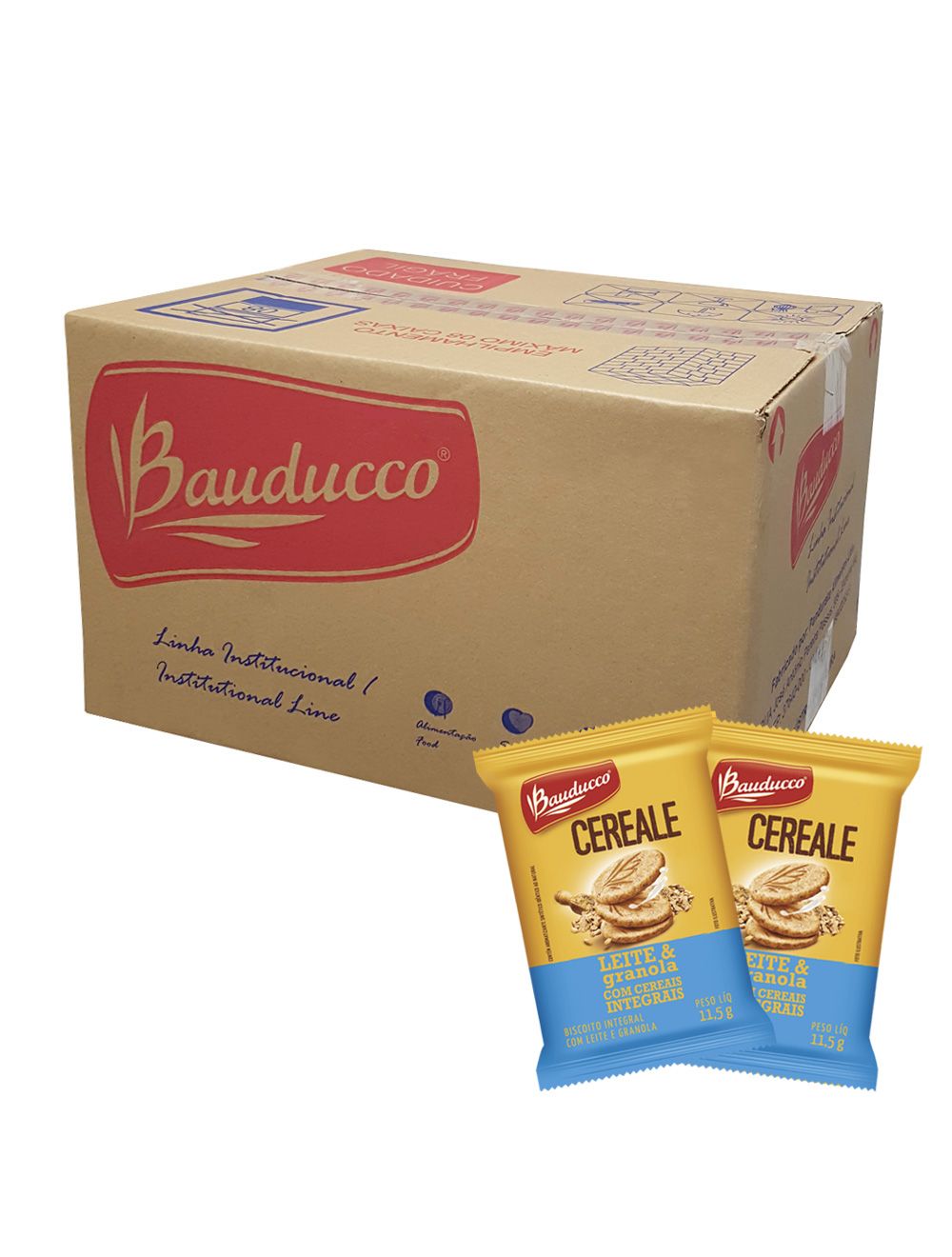 Biscoito sachê Cereale Cacau 12,5g caixa com 400 unidades - Bauducco - -  Lepok