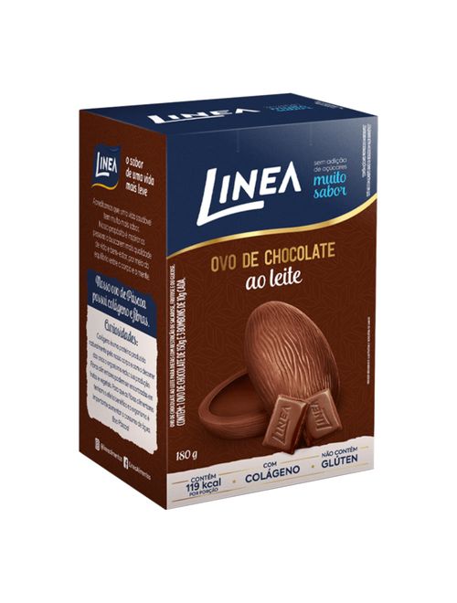 Ovo de Páscoa Chocolate Ao Leite Zero Açúcar 180g - Linea