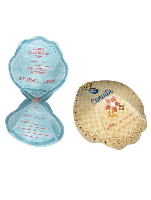 Moana Convite Concha Grande c/8 - Regina