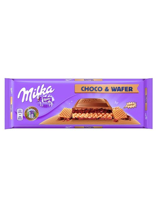 Tablete Chocolate Milka Choco & Wafer 300g - Milka