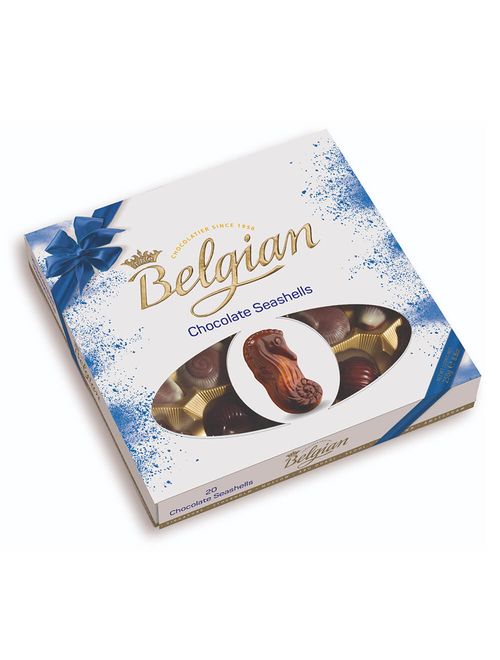 Bombom Chocolate Ao Leite Belga Seashells Blue Ribbon 250g - Belgian