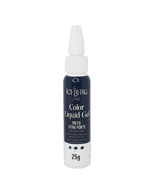 Corante Líquido Gel Preto 25g - Iceberg Chef