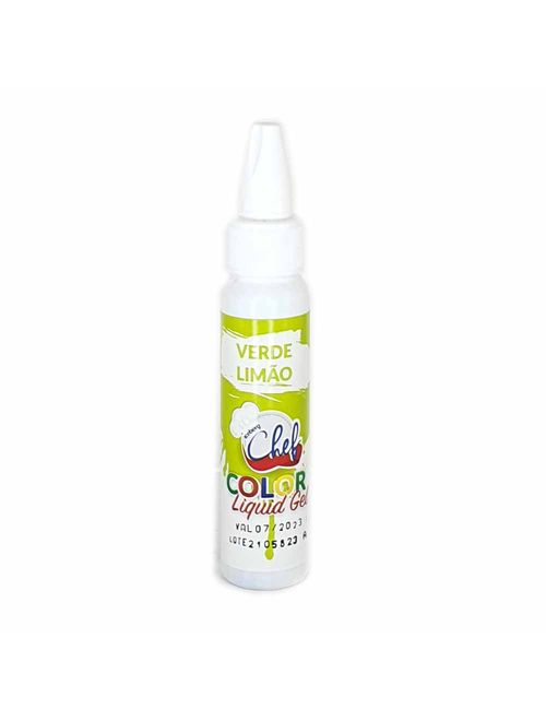 Corante Líquido Gel Verde Limão 25g - Chef