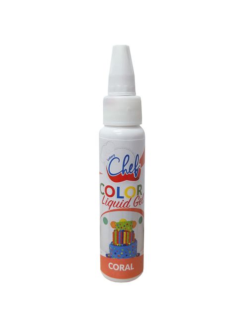 Corante Líquido Gel Coral 25g - Chef
