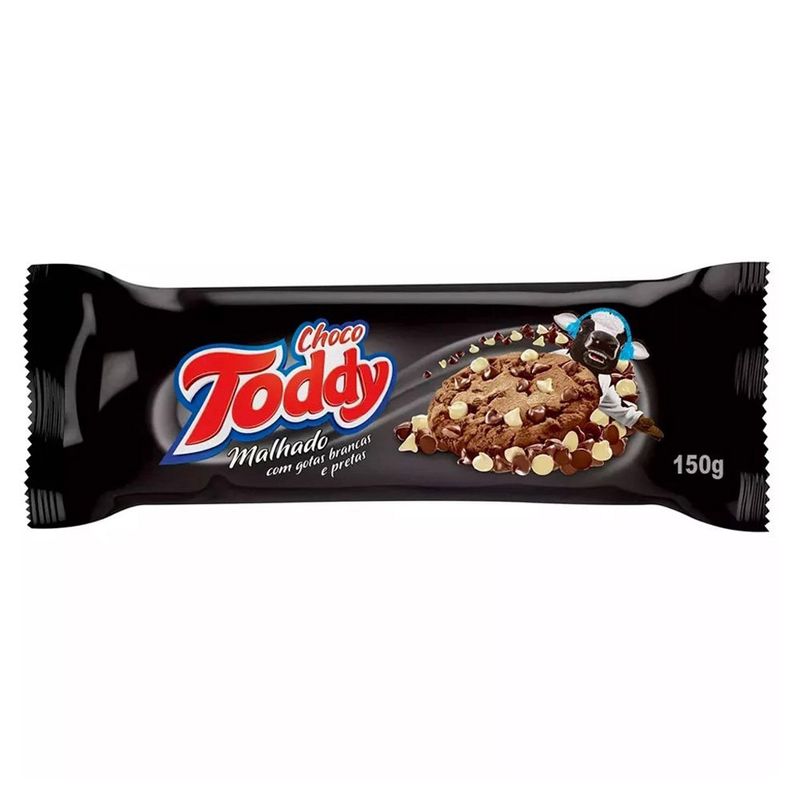 Cookie-Chocolate-Malhado-Gotas-Branco-Preto-150g---Toddy