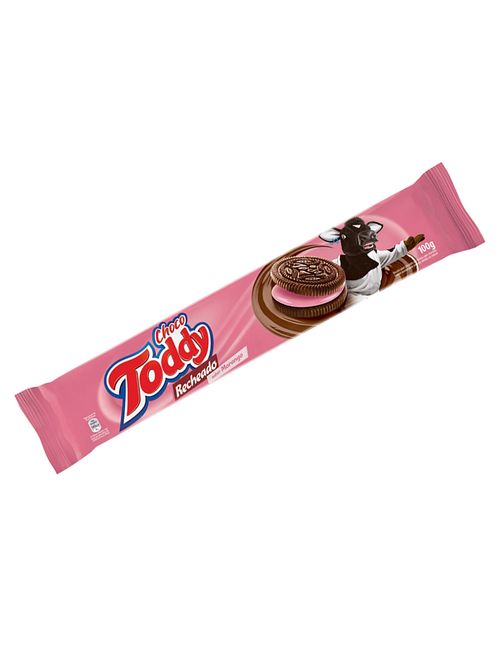 Biscoito Recheado Morango 100g - Toddy