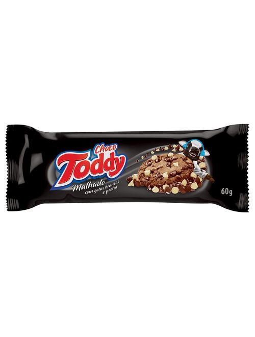 Cookie Chocolate Malhado Gotas Branco/Preto 60g - Toddy
