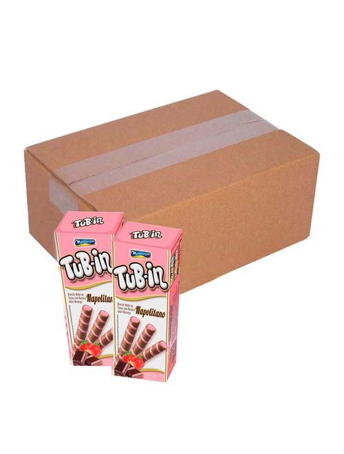 Tubinho de Wafer Tub In Napolitano 48g c/24 - Montevérgine