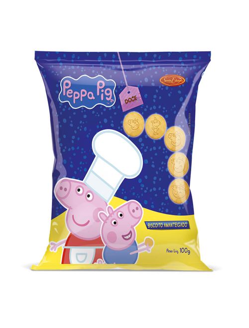 Peppa Pig Mini Biscoito Sabor Leite 100g - Santa Edwiges