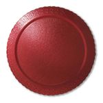 Prato-Plano-Cake-Board-Vermelho-Redondo-35cm---Ultrafest
