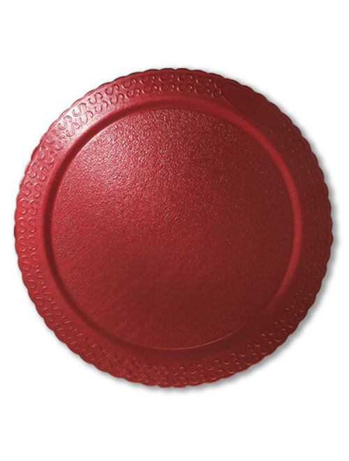 Prato Plano Cake Board Vermelho Redondo 38cm - Ultrafest