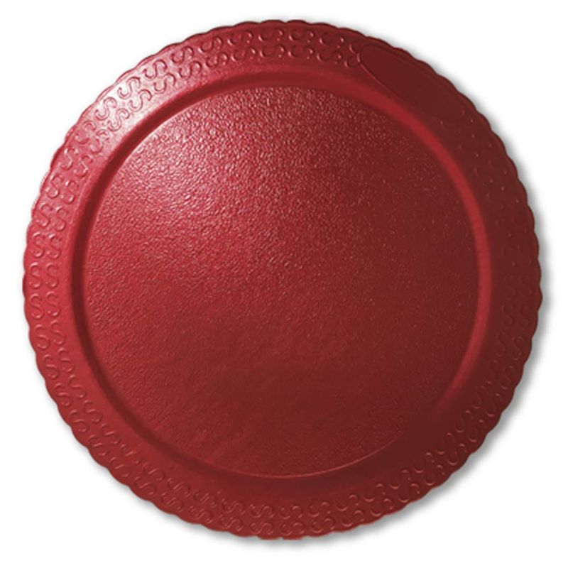 Prato-Plano-Cake-Board-Vermelho-Redondo-38cm---Ultrafest