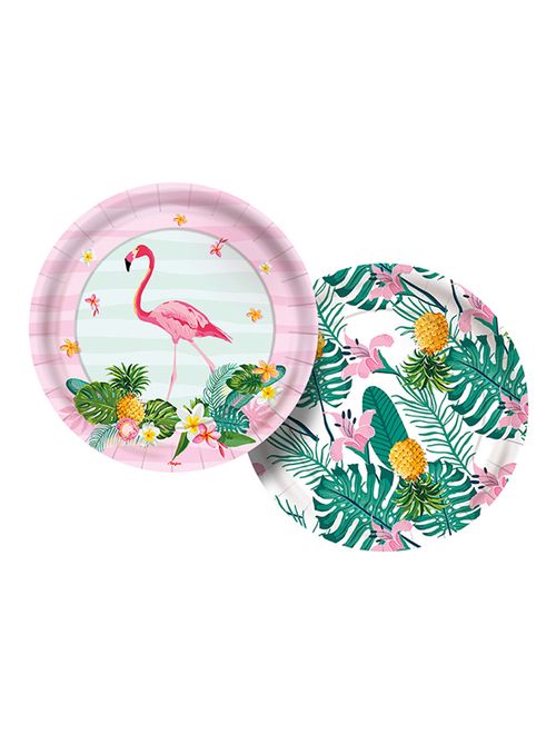 Flamingo Prato Papel 18cm c/8 - Regina
