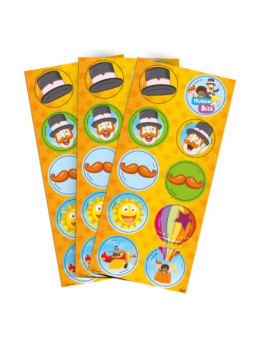 Mundo Bita Adesivo Redondo c/30 - Regina