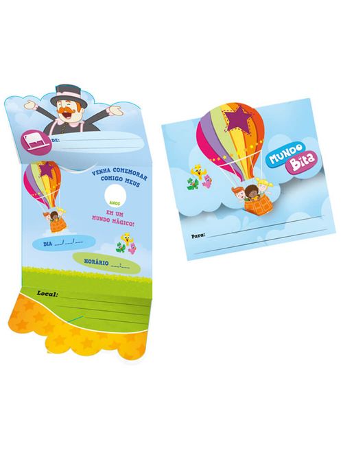 Mundo Bita Convite Grande c/8 - Regina