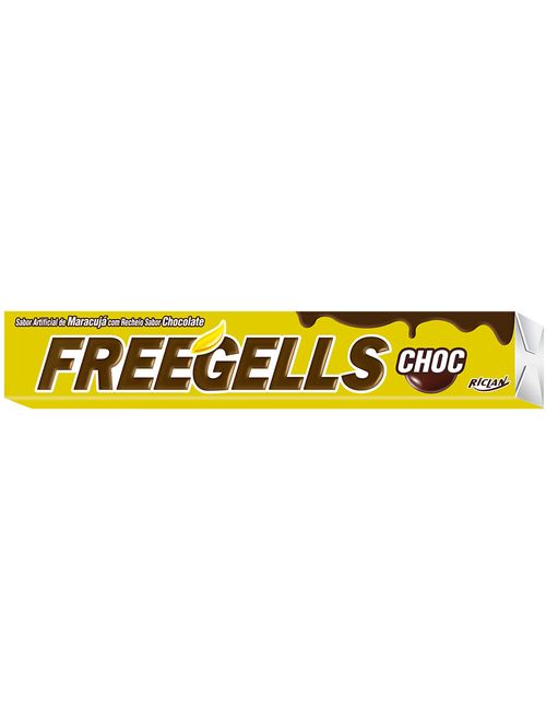 Drops Freegells Chocolate com Maracujá c/12 - Riclan
