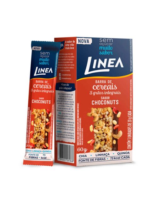 Barra de Cereal Diet 3 Grãos Choconuts c/3 - Linea