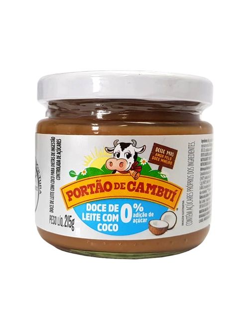 Doce de Leite com Coco Zero Açúcar 215g - Portão de Cambuí