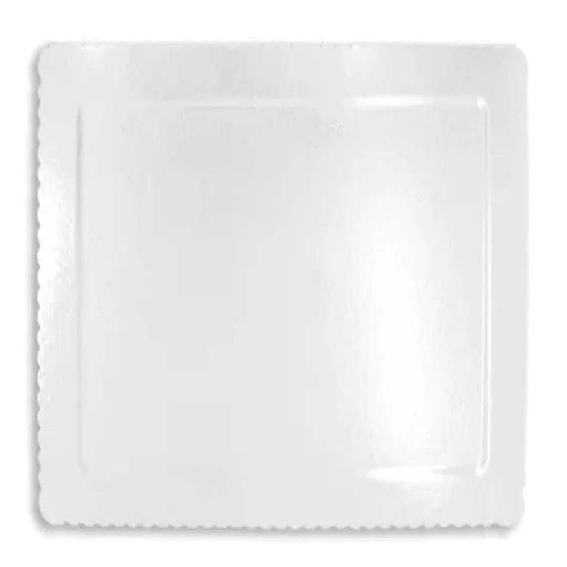 Prato-Plano-Cake-Board-Branco-Quadrado-28cm---Ultrafest