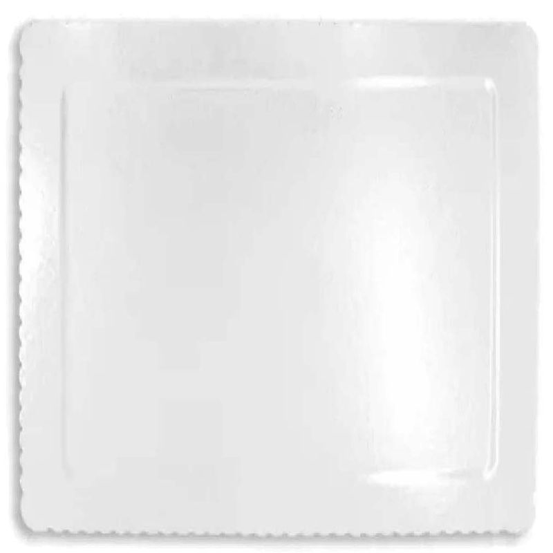 Prato-Plano-Cake-Board-Branco-Quadrado-32cm---Ultrafest