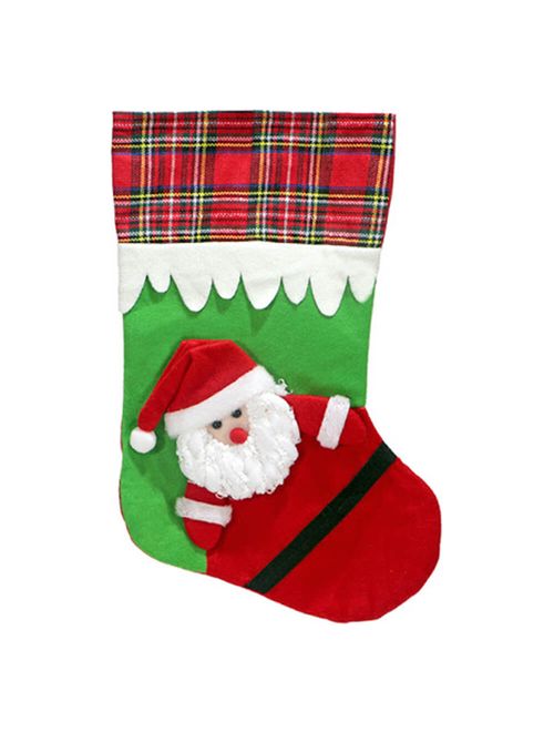 Enfeite de Natal Bota Xadrez 42cm - Issam