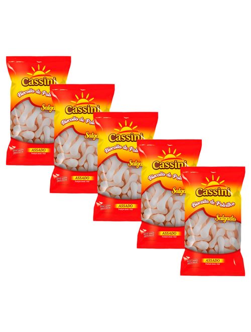 Kit 5 Biscoitos de Polvilho Salgado 200g - Cassini