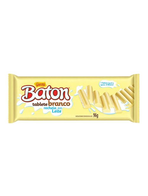 Tablete de Chocolate Baton Branco 96g - Garoto