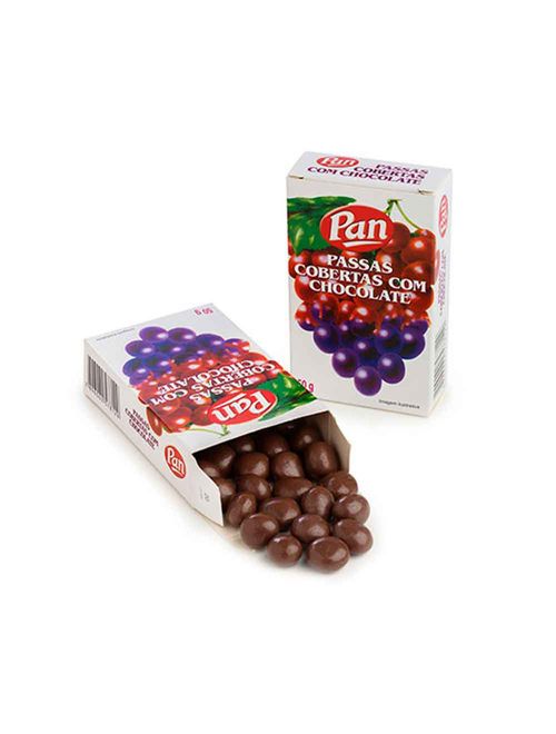 Passas Cobertas com Chocolate 50g c/12 - Pan