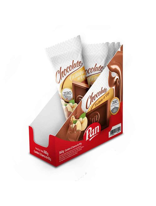 Chocolate Diet Castanha de Cajú 30g C/12 - Pan