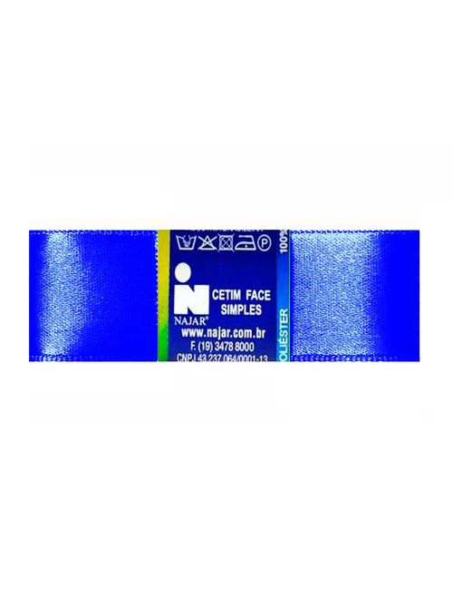 Fita de Cetim Simples No9 Cor Azul Royal c/10m - Najar