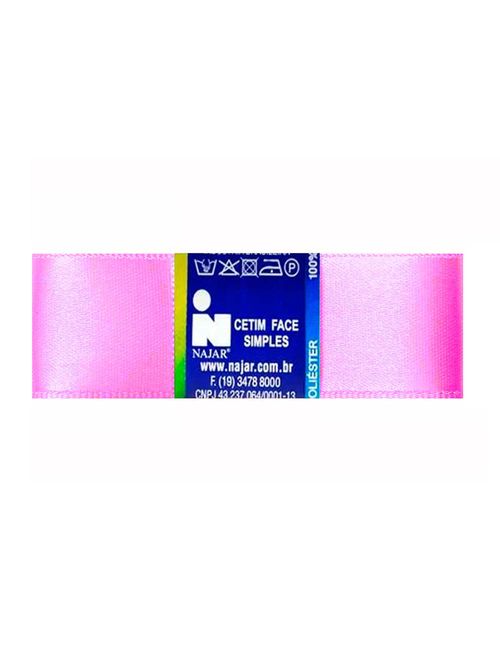 Fita de Cetim Simples No9 Cor Rosa Pink c/10m - Najar