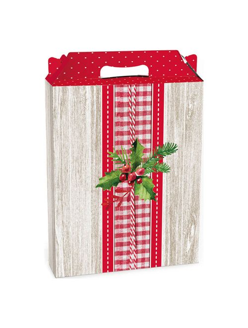 Maleta Vertical Natal Tradição M 18x7,5x21cm - Cromus