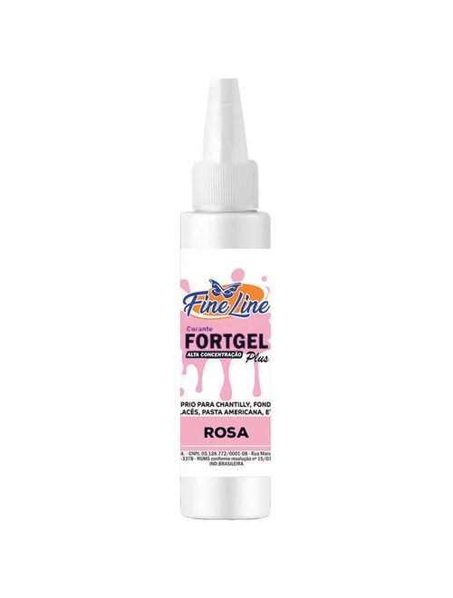 Corante em Gel Fortgel Rosa 30g - Fine Line