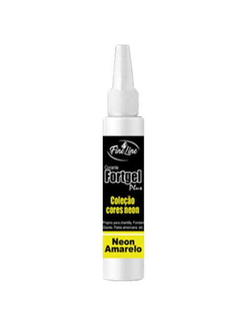 Corante em Gel Fortgel Neon Amarelo  30g - Fine Line