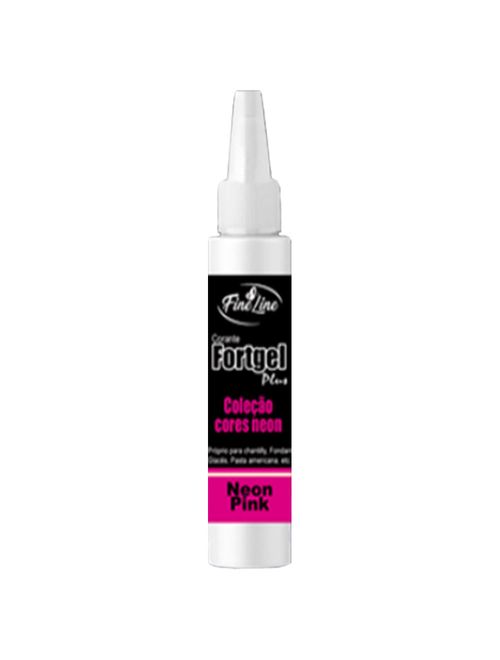 Corante em Gel Fortgel Neon Pink  30g - Fine Line