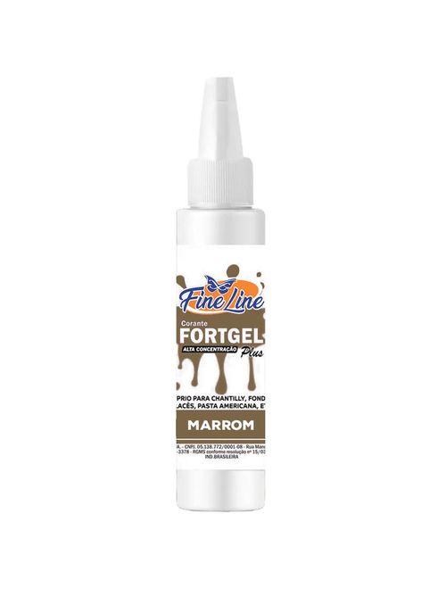 Corante em Gel Fortgel Marrom  30g - Fine Line