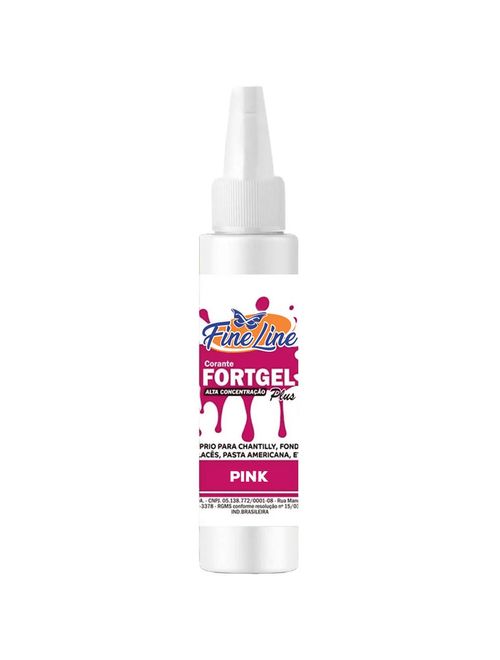 Corante em Gel Fortgel Pink 30g - Fine Line
