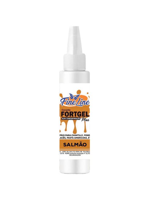 Corante em Gel Fortgel Salmão 30g - Fine Line