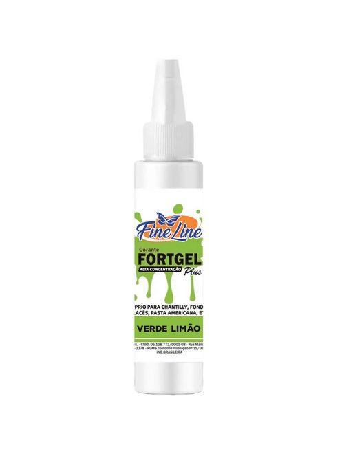 Corante em Gel Fortgel Verde Limão 30g - Fine Line