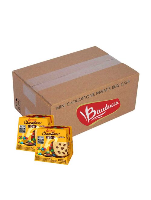 Mini Chocottone Gotas Chocolate M&Ms 80g - Bauducco